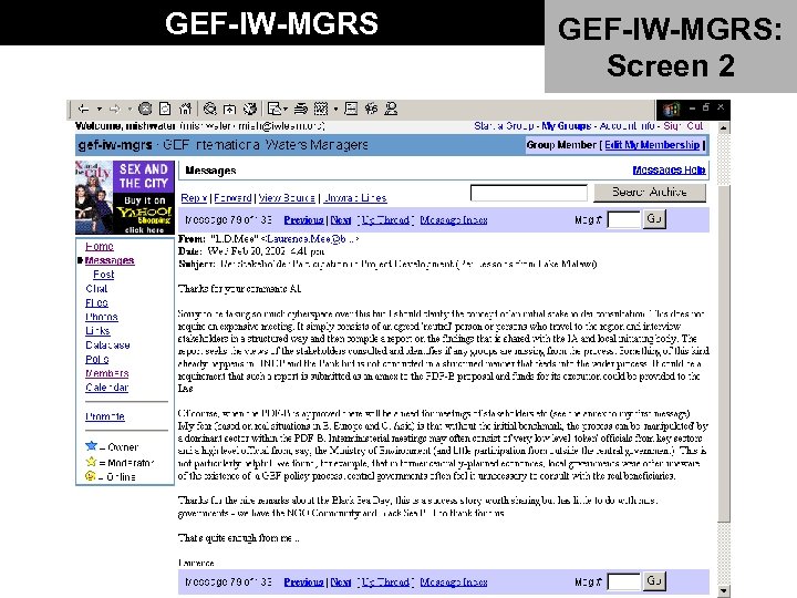 GEF-IW-MGRS: Screen 2 