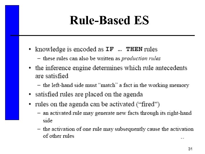 Rule-Based ES 31 