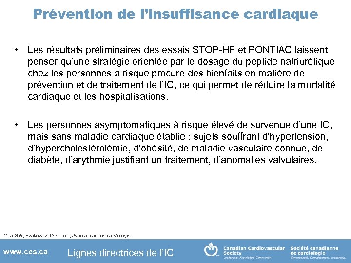 Prévention de l’insuffisance cardiaque • Les résultats préliminaires des essais STOP-HF et PONTIAC laissent