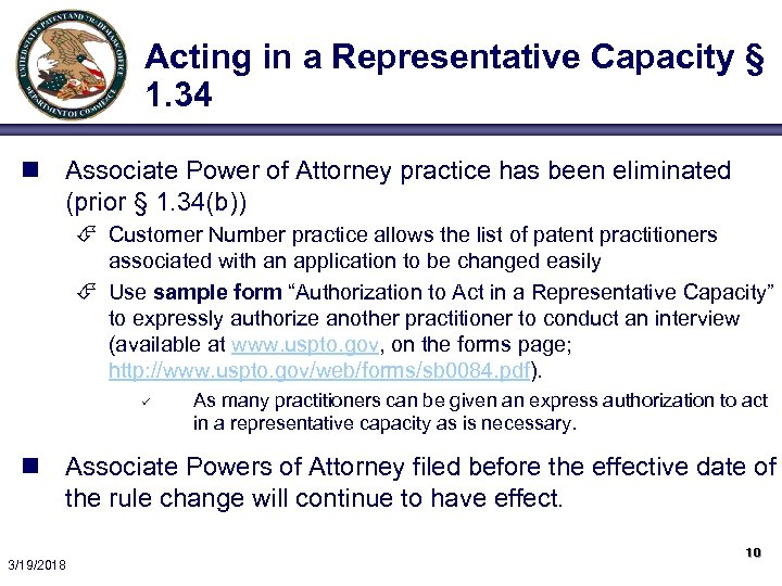 Acting in a Representative Capacity § 1. 34 n Associate Power of Attorney practice