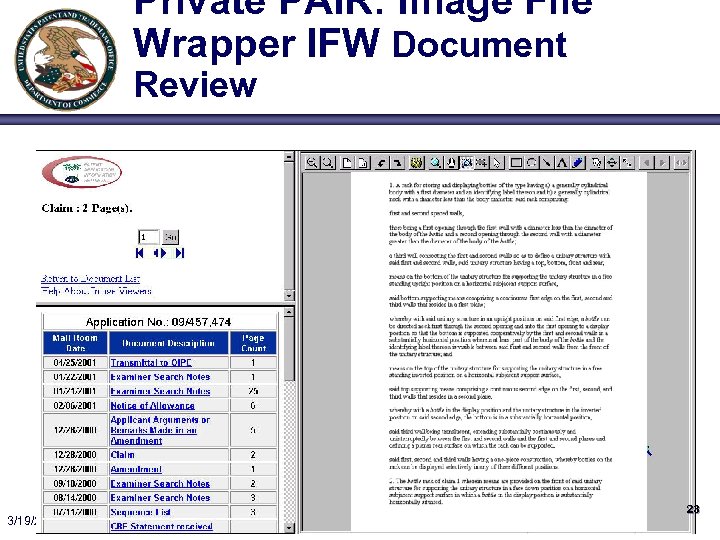 Private PAIR: Image File Wrapper IFW Document Review 3/19/2018 23 