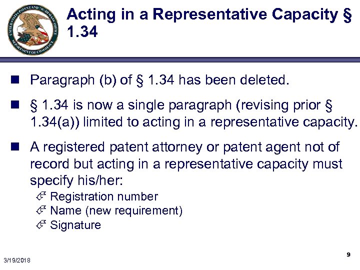 Acting in a Representative Capacity § 1. 34 n Paragraph (b) of § 1.