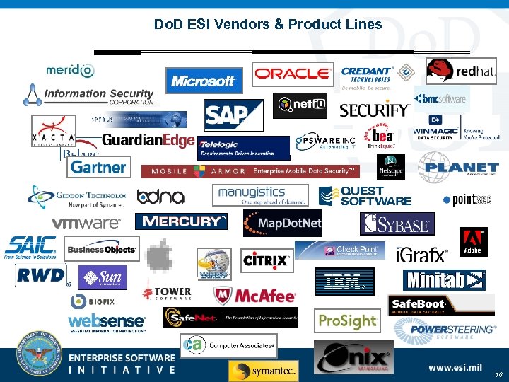 Do. D ESI Vendors & Product Lines 16 