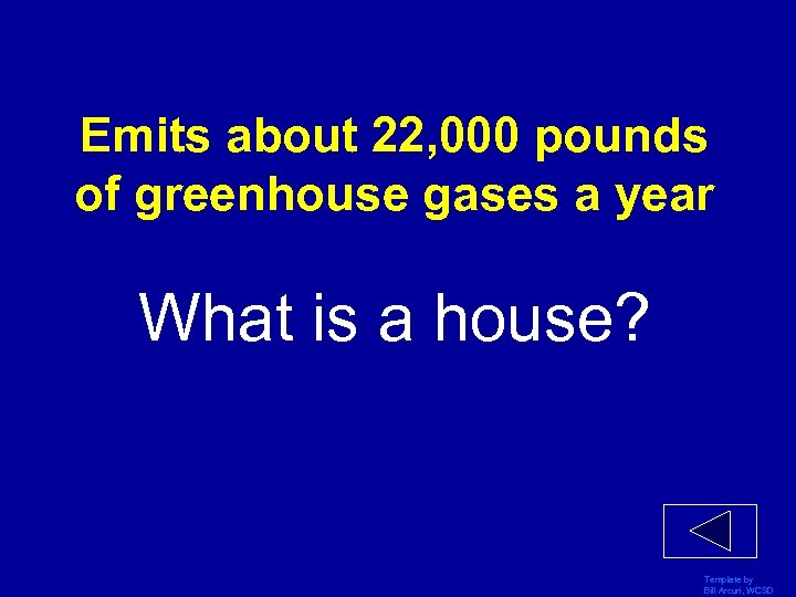 Emits about 22, 000 pounds of greenhouse gases a year What is a house?