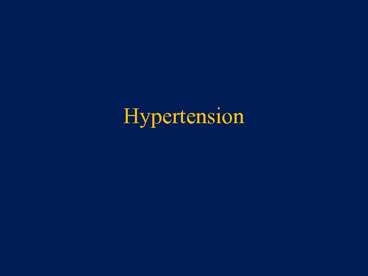 Hypertension 