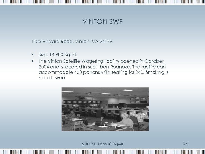 VINTON SWF 1135 Vinyard Road, Vinton, VA 24179 • • Size: 14, 600 Sq.