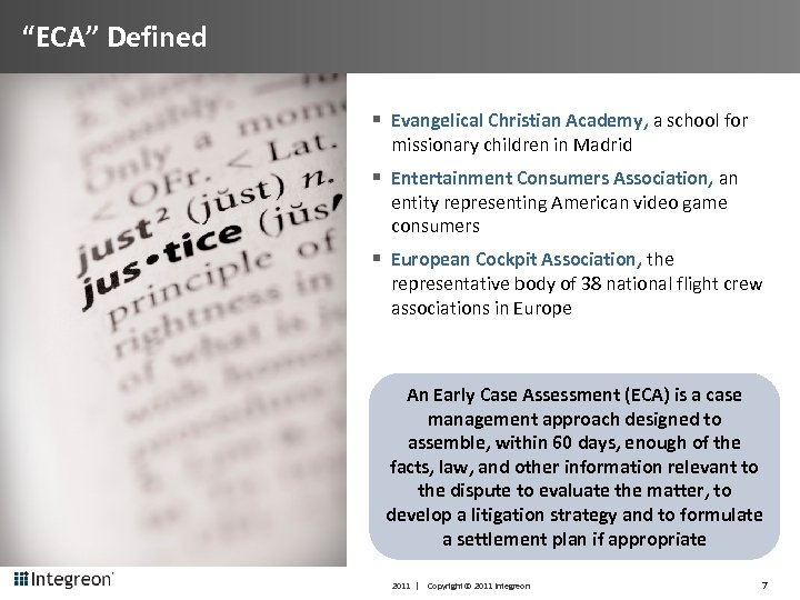 “ECA” Defined § Evangelical Christian Academy, a school for missionary children in Madrid §