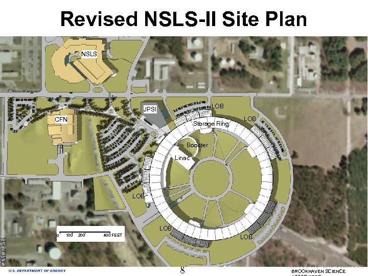 Revised NSLS-II Site Plan NSLS LOB JPSI CFN Storage Ring LOB Booster Linac LOB