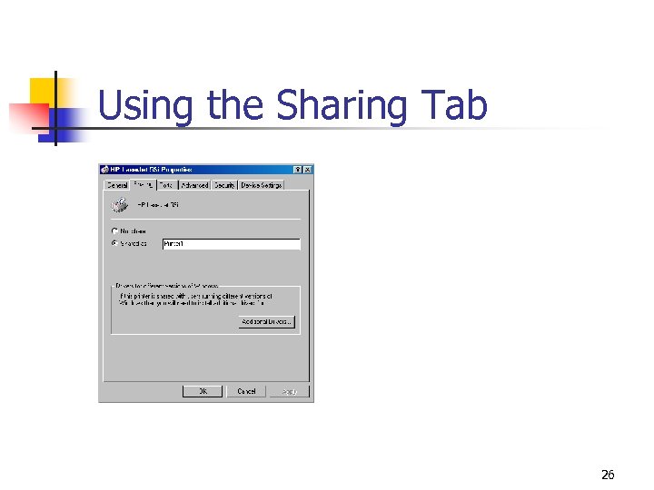 Using the Sharing Tab 26 