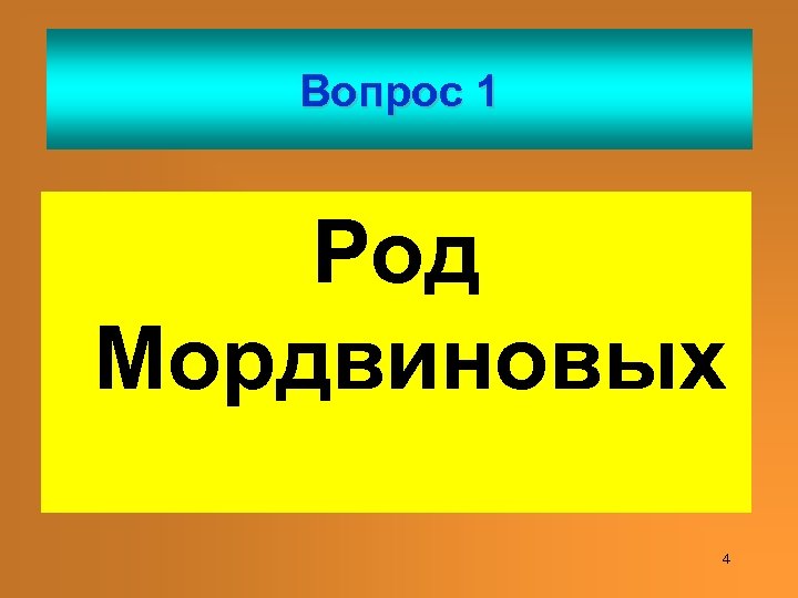 Вопрос 1 Род Мордвиновых 4 