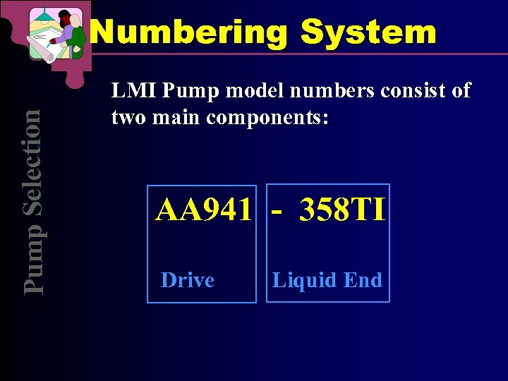 Pump Selection Numbering System LMI Pump model numbers consist of two main components: AA