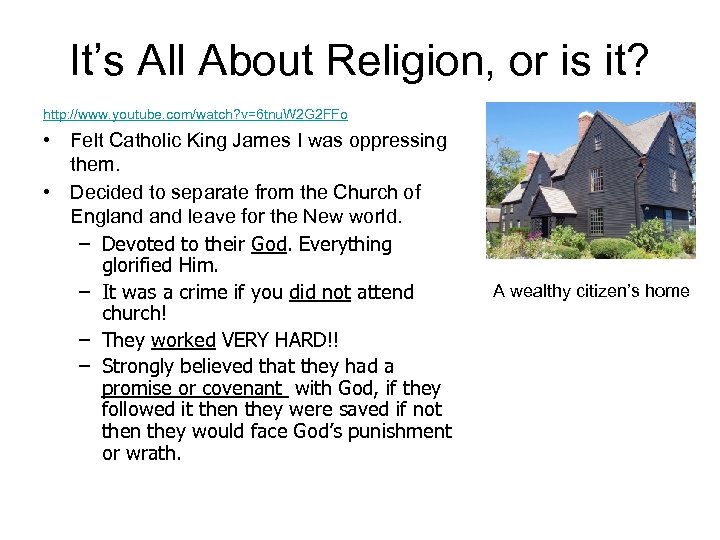 It’s All About Religion, or is it? http: //www. youtube. com/watch? v=6 tnu. W