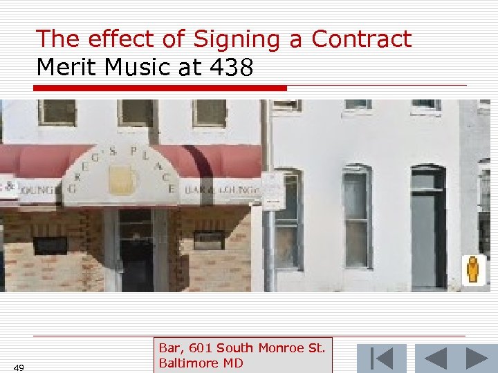 The effect of Signing a Contract Merit Music at 438 49 Bar, 601 South