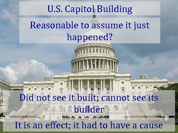 U. S. Capitol Building Reasonable to assume it just happened? Did not see it
