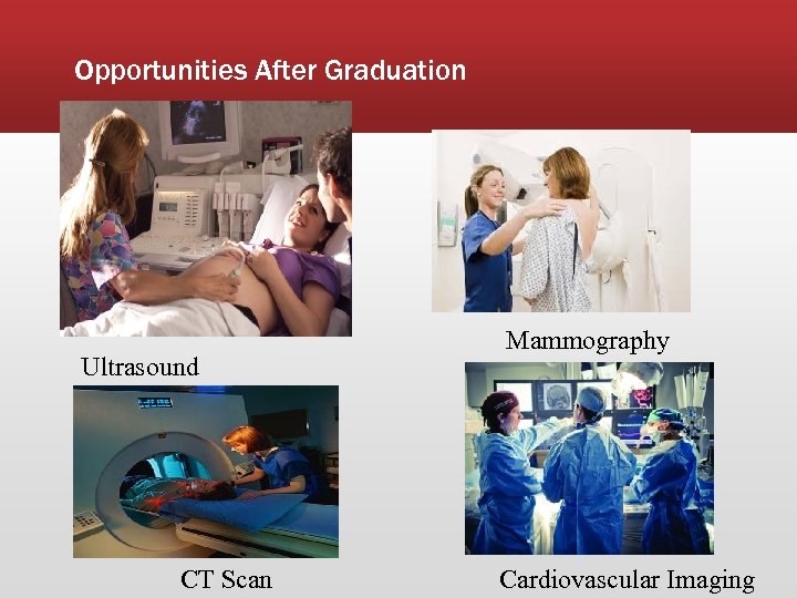 Opportunities After Graduation Ultrasound CT Scan Mammography Cardiovascular Imaging 