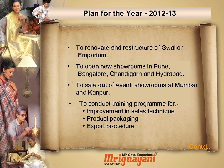 Plan for the Year - 2012 -13 • To renovate and restructure of Gwalior