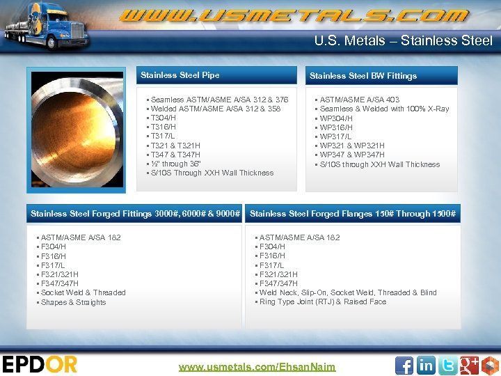 U. S. Metals – Stainless Steel Pipe • find shiny pipe • Seamless ASTM/ASME