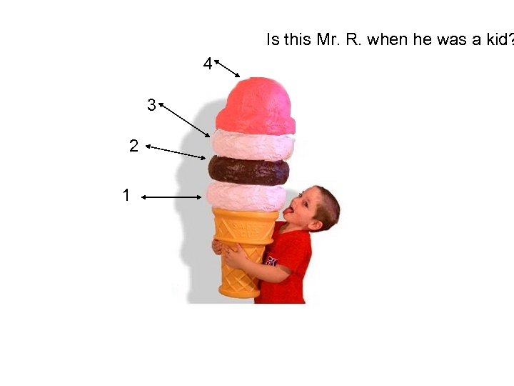 Is this Mr. R. when he was a kid? 4 3 2 1 