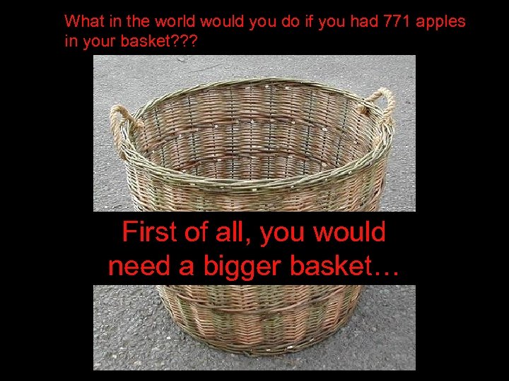 What in the world would you do if you had 771 apples in your