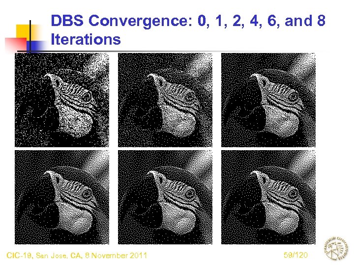 DBS Convergence: 0, 1, 2, 4, 6, and 8 Iterations CIC-19, San Jose, CA,