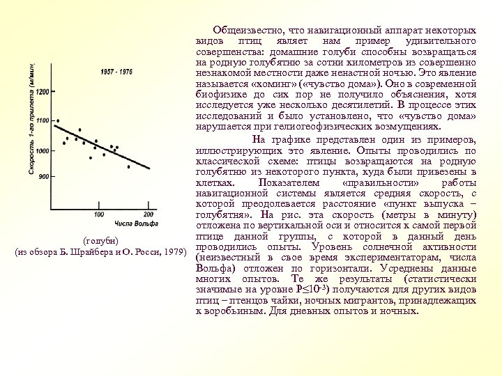 Общеизвестно, что навигационный аппарат некоторых видов птиц являет нам пример удивительного совершенства: домашние голуби