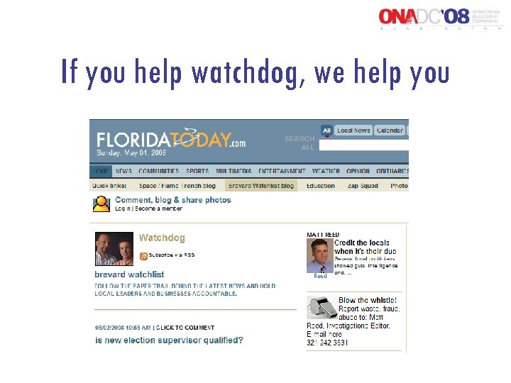 If you help watchdog, we help you 