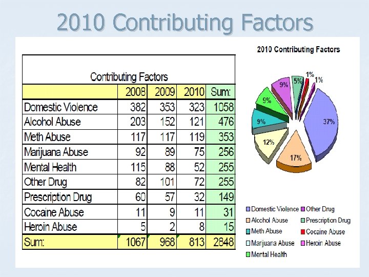 2010 Contributing Factors 
