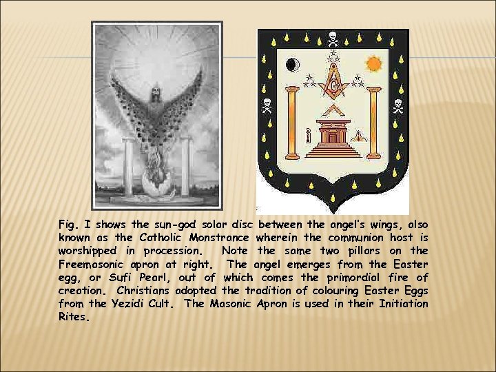 Fig. I shows the sun-god solar disc between the angel’s wings, also known as