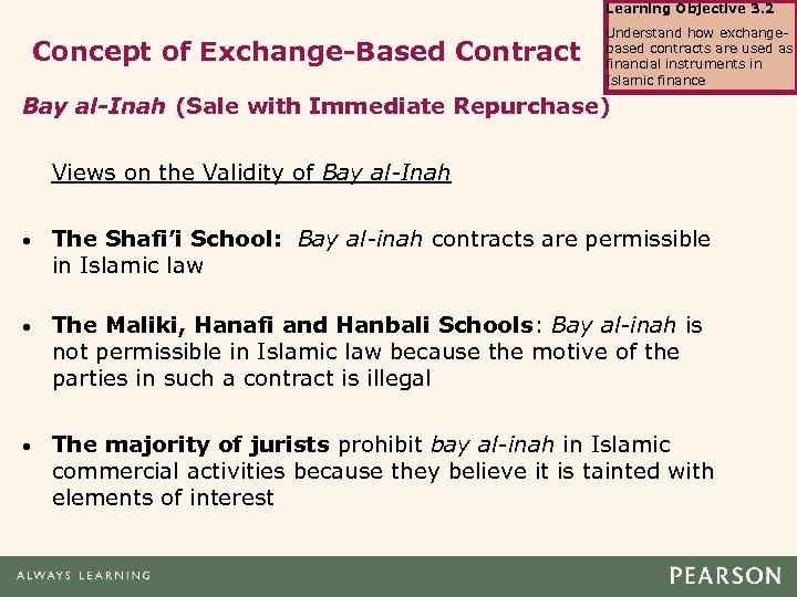 Learning Objective 3. 2 Concept of Exchange-Based Contract Understand how exchangebased contracts are used