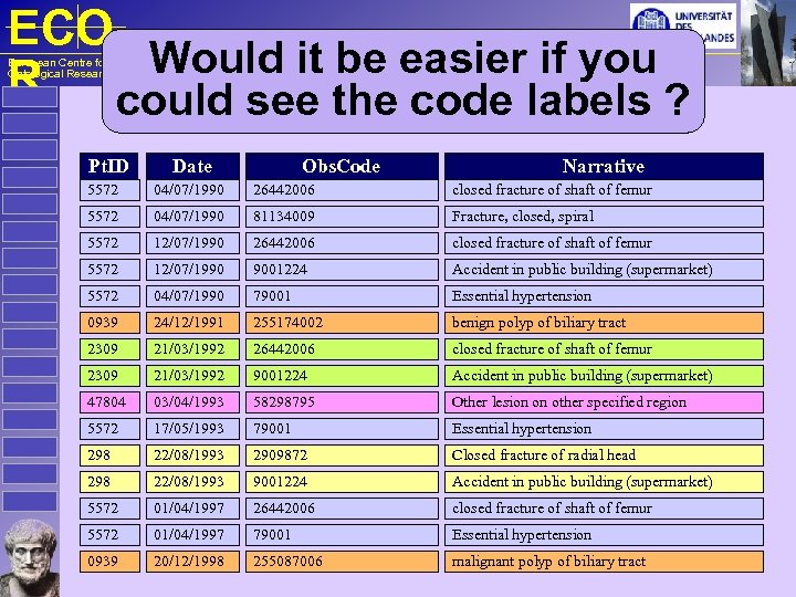 ECO Would it be easier if you R could see the code labels ?