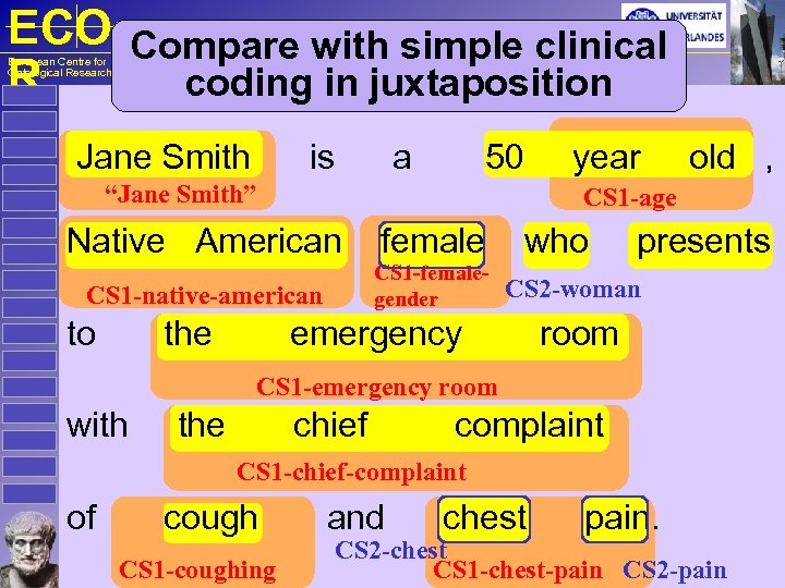 ECO Compare with simple clinical R coding in juxtaposition European Centre for Ontological Research
