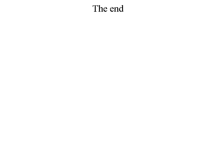 The end 