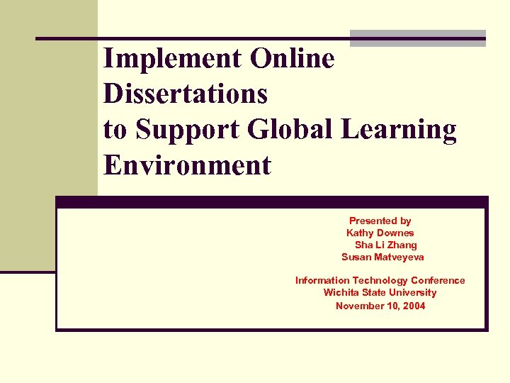 dissertations on online learning