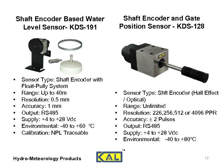 Shaft Encoder and Gate Position Sensor - KDS-128 Shaft Encoder Based Water Level Sensor-