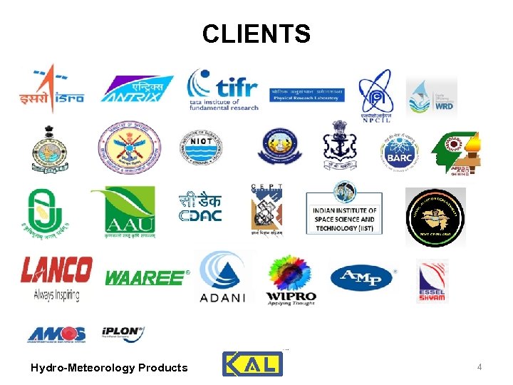 CLIENTS Hydro-Meteorology Products 4 