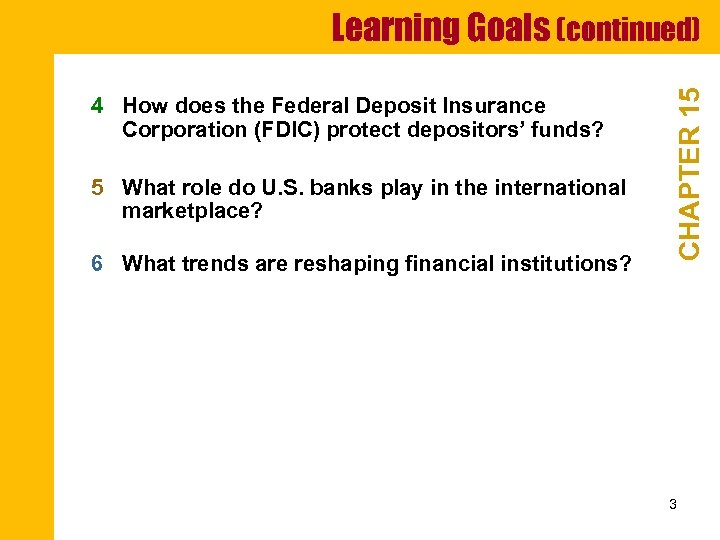 4 How does the Federal Deposit Insurance Corporation (FDIC) protect depositors’ funds? 5 What