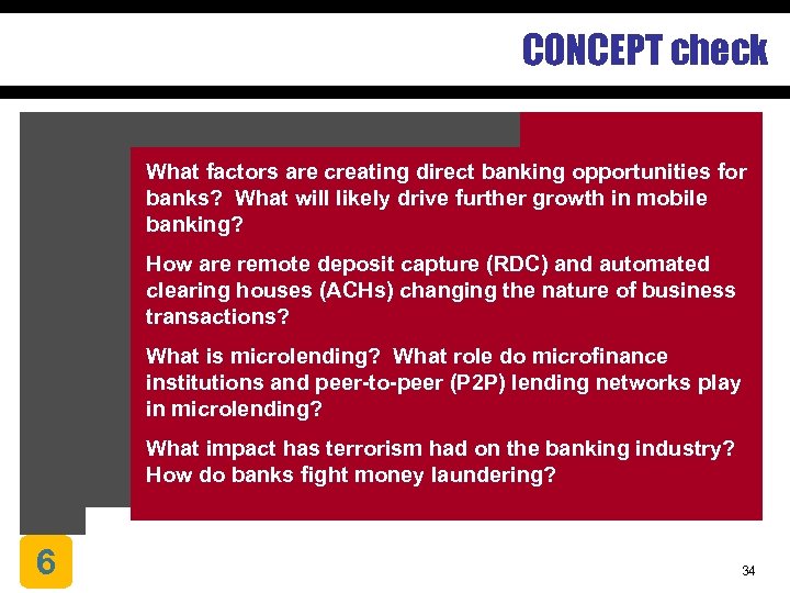 CONCEPT check What factors are creating direct banking opportunities for banks? What will likely
