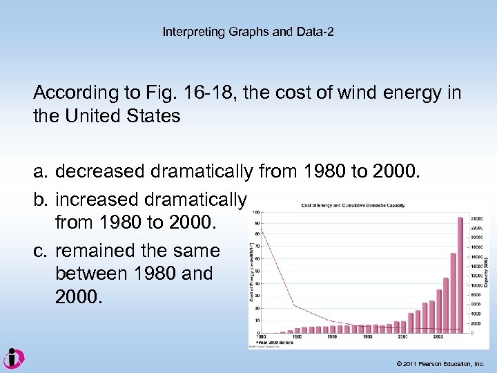 Interpreting Graphs and Data-2 According to Fig. 16 -18, the cost of wind energy