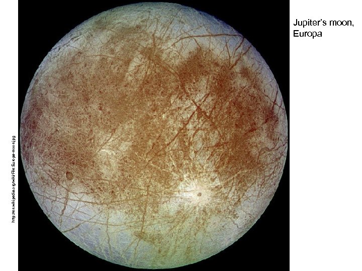 http: //en. wikipedia. org/wiki/File: Europa-moon. jpg Jupiter’s moon, Europa 