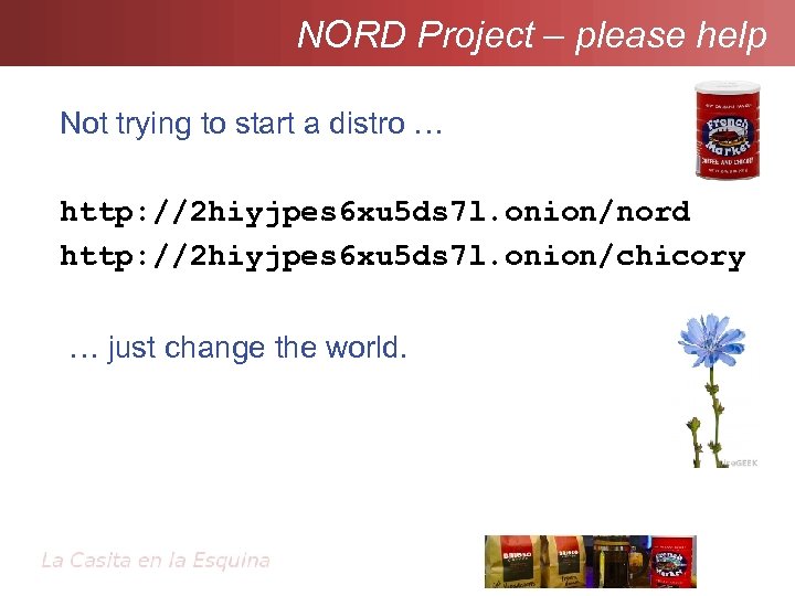 NORD Project – please help Not trying to start a distro … http: //2
