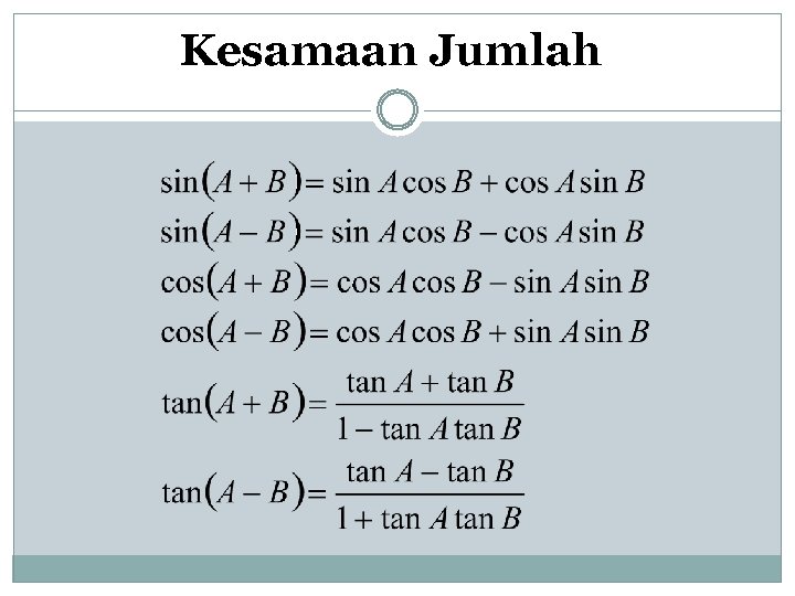 Kesamaan Jumlah 