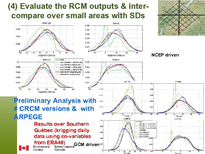 (4) Evaluate the RCM outputs & intercompare over small areas with SDs NCEP driven