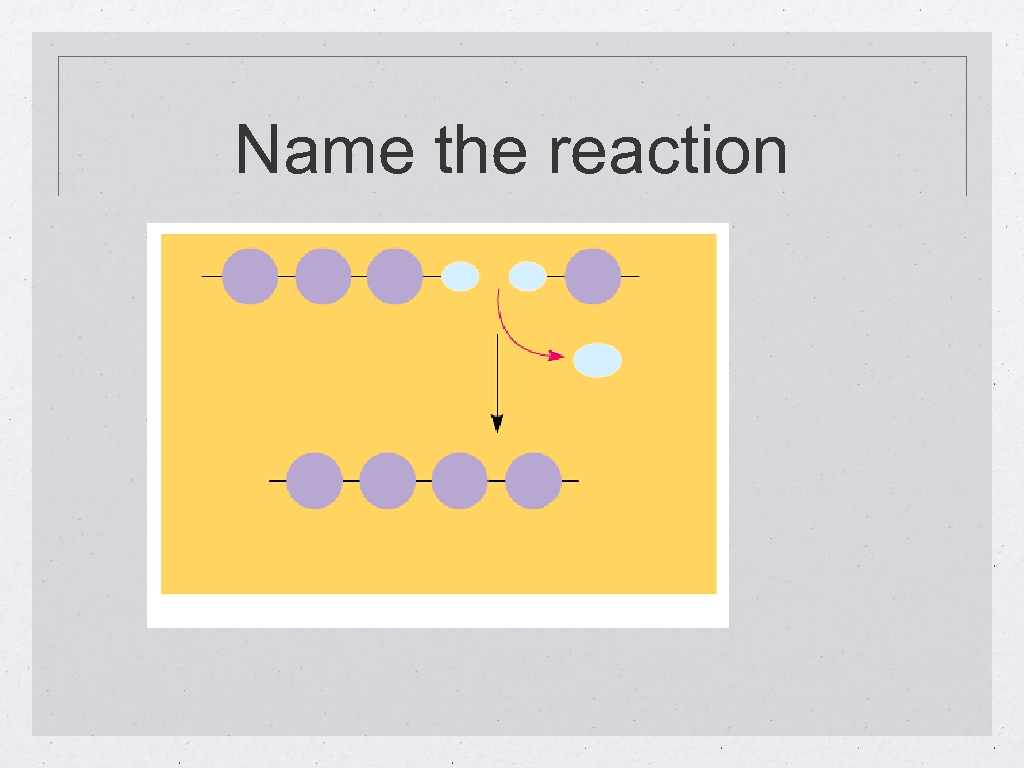 Name the reaction 