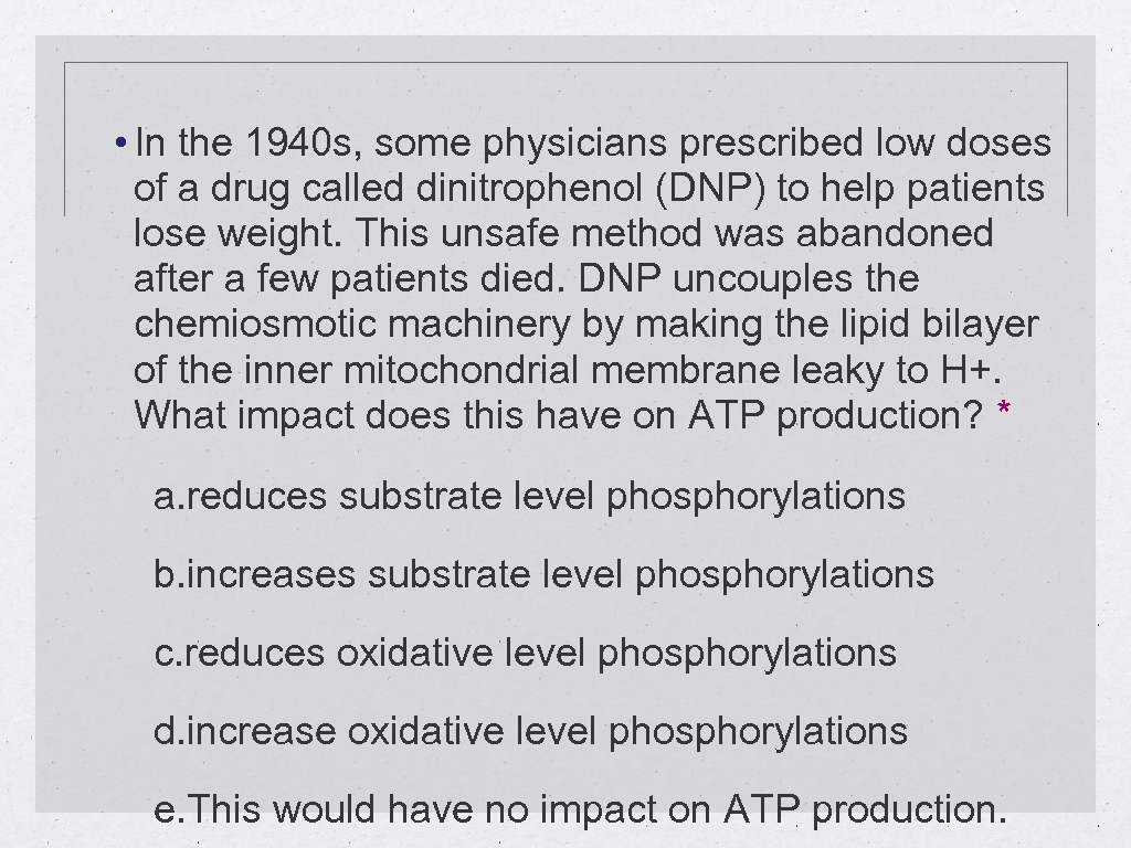  • In the 1940 s, some physicians prescribed low doses of a drug