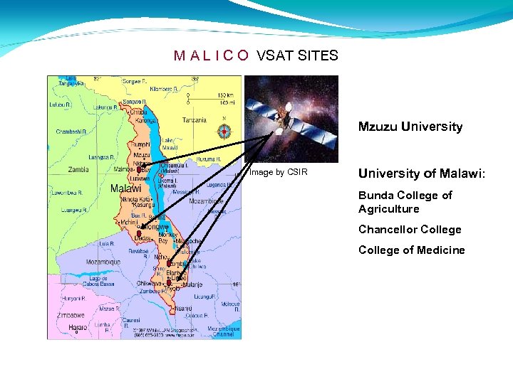 M A L I C O VSAT SITES Mzuzu University Image by CSIR University