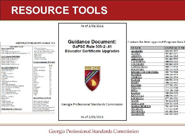 RESOURCE TOOLS 