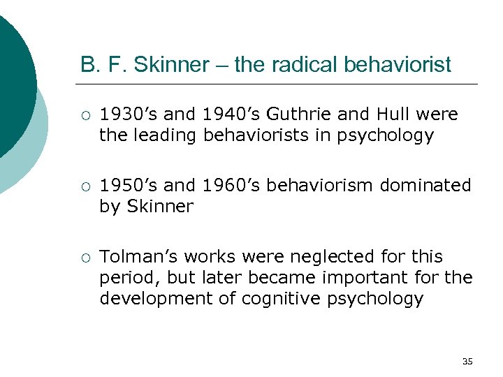 4 Neobehaviorist Psychologists Edward Tolman Edwin Guthrie Clark