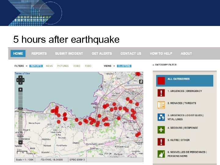 5 hours after earthquake 