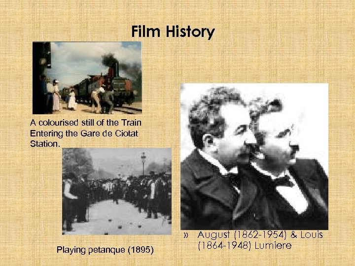 Film History A colourised still of the Train Entering the Gare de Ciotat Station.