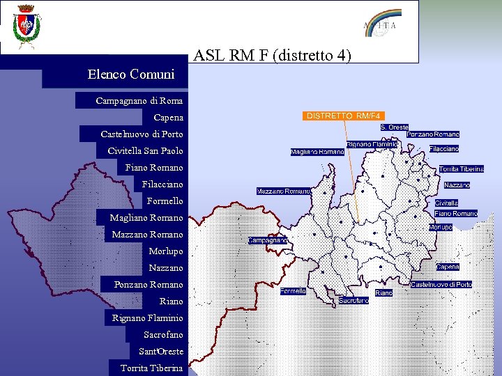ASL RM F (distretto 4) Elenco Comuni Campagnano di Roma Capena Castelnuovo di Porto